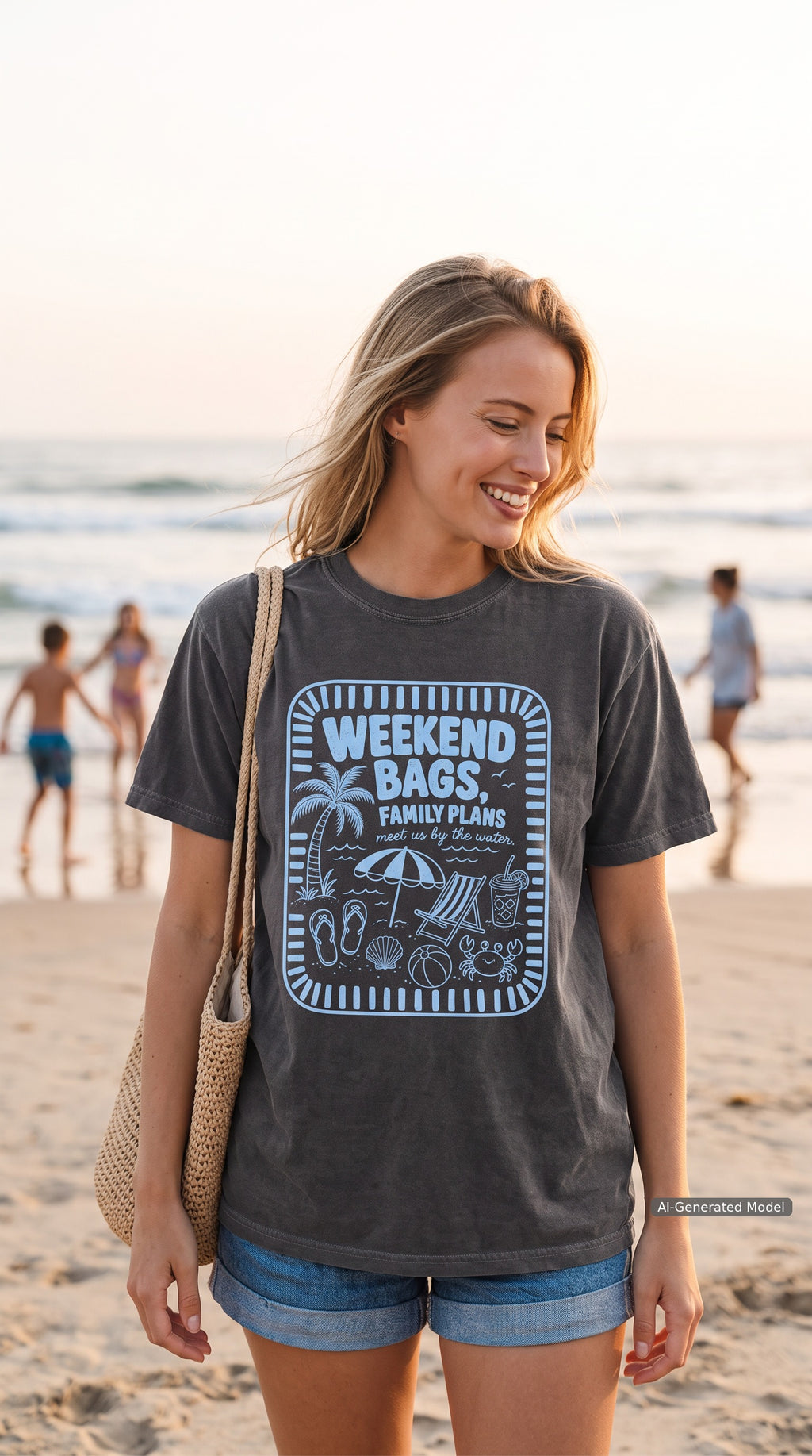 Weekend Bags Family Plans Beach Vacation Shirt – close-up product photo