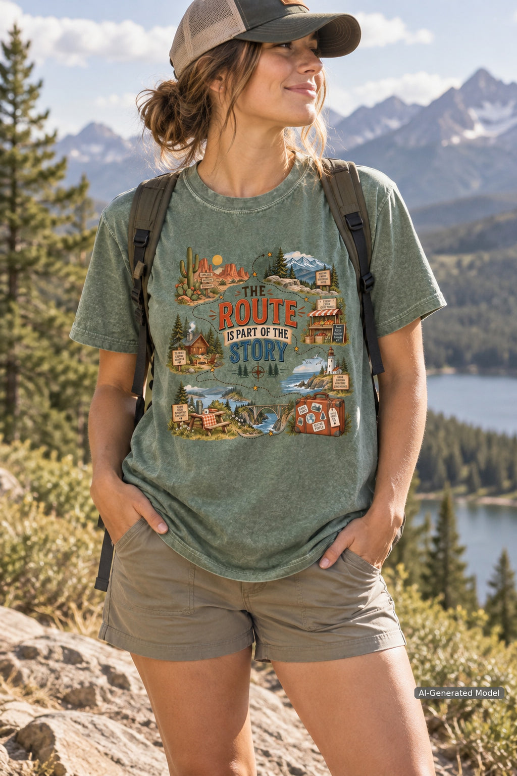 The Route Is Part of the Story Road Trip Shirt – close-up product photo