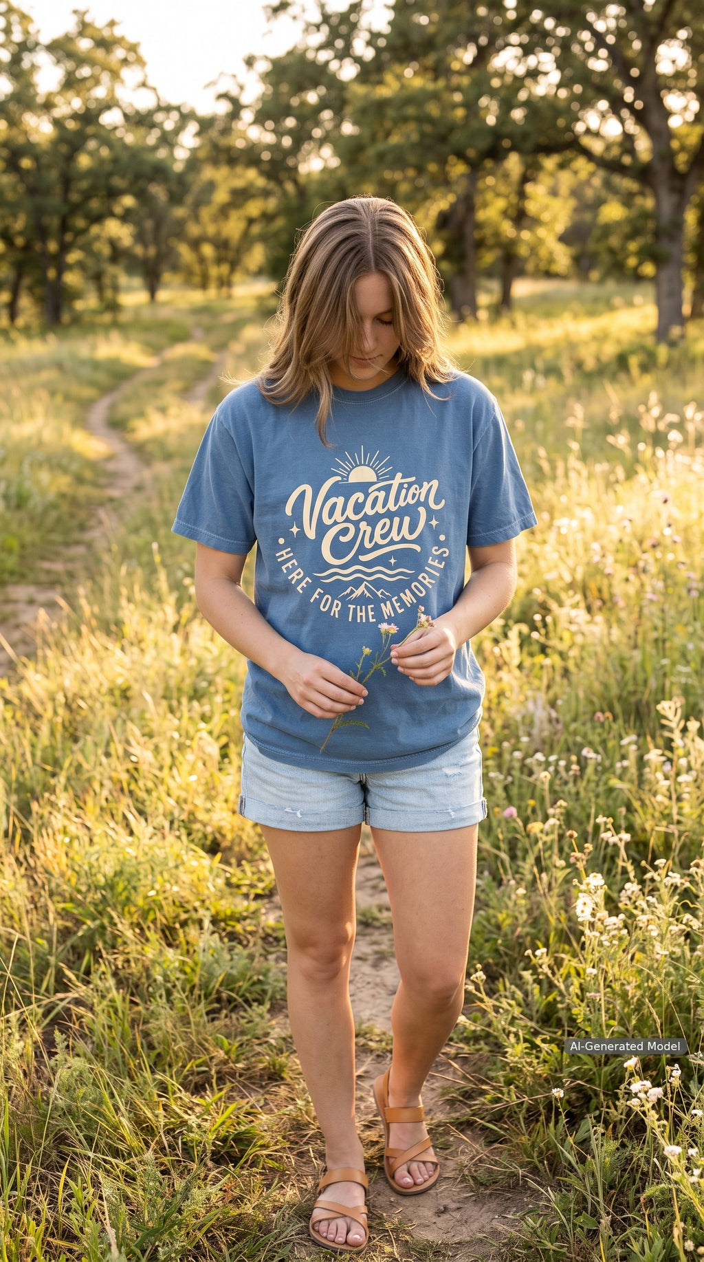 Vacation Crew Here for the Memories Shirt – close-up product photo