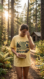Cabin Time Counts Different Cabin Weekend Shirt – close-up product photo