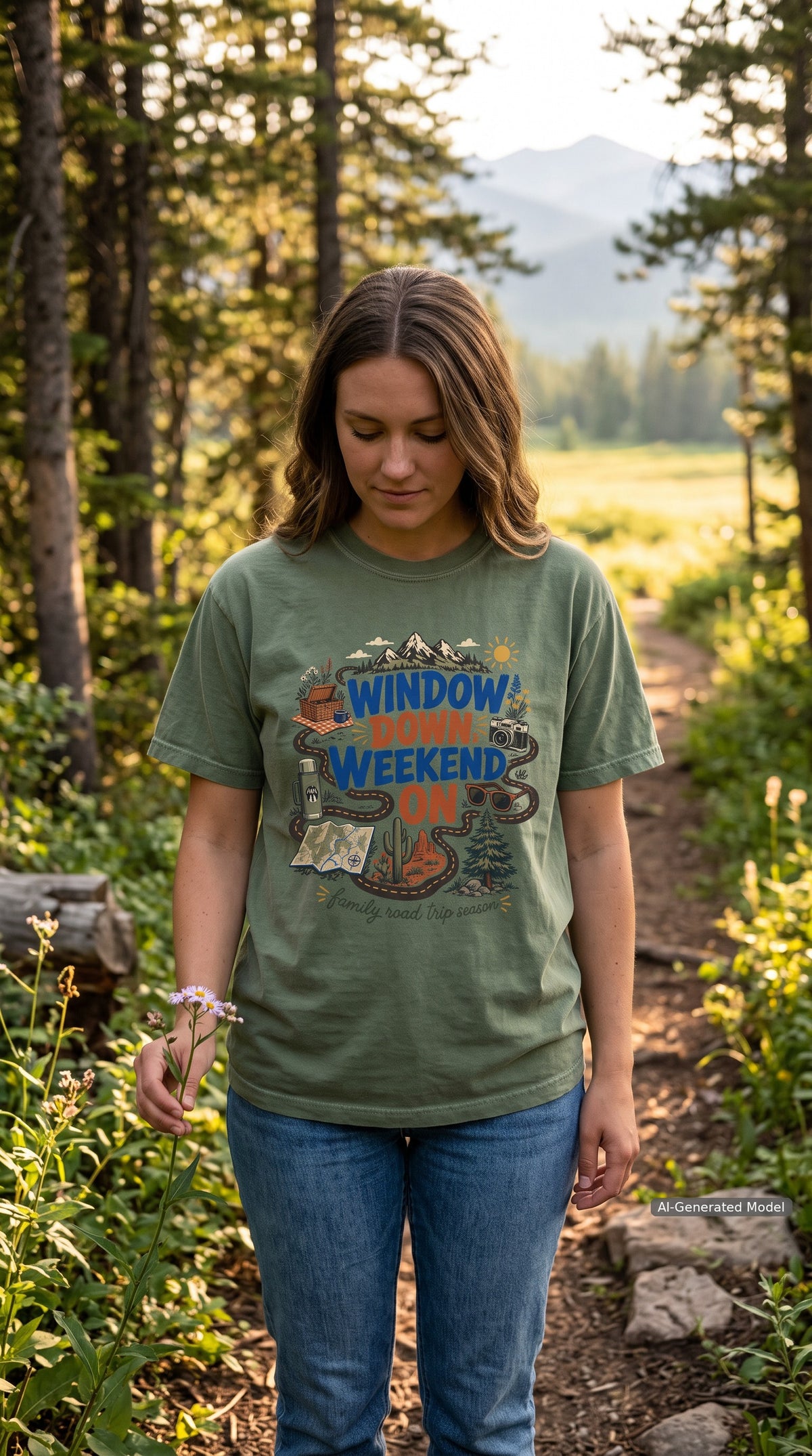 Window Down Weekend On Road Trip Shirt – close-up product photo