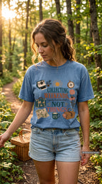 Collecting Weekends Not Things Family Getaway Shirt – close-up product photo
