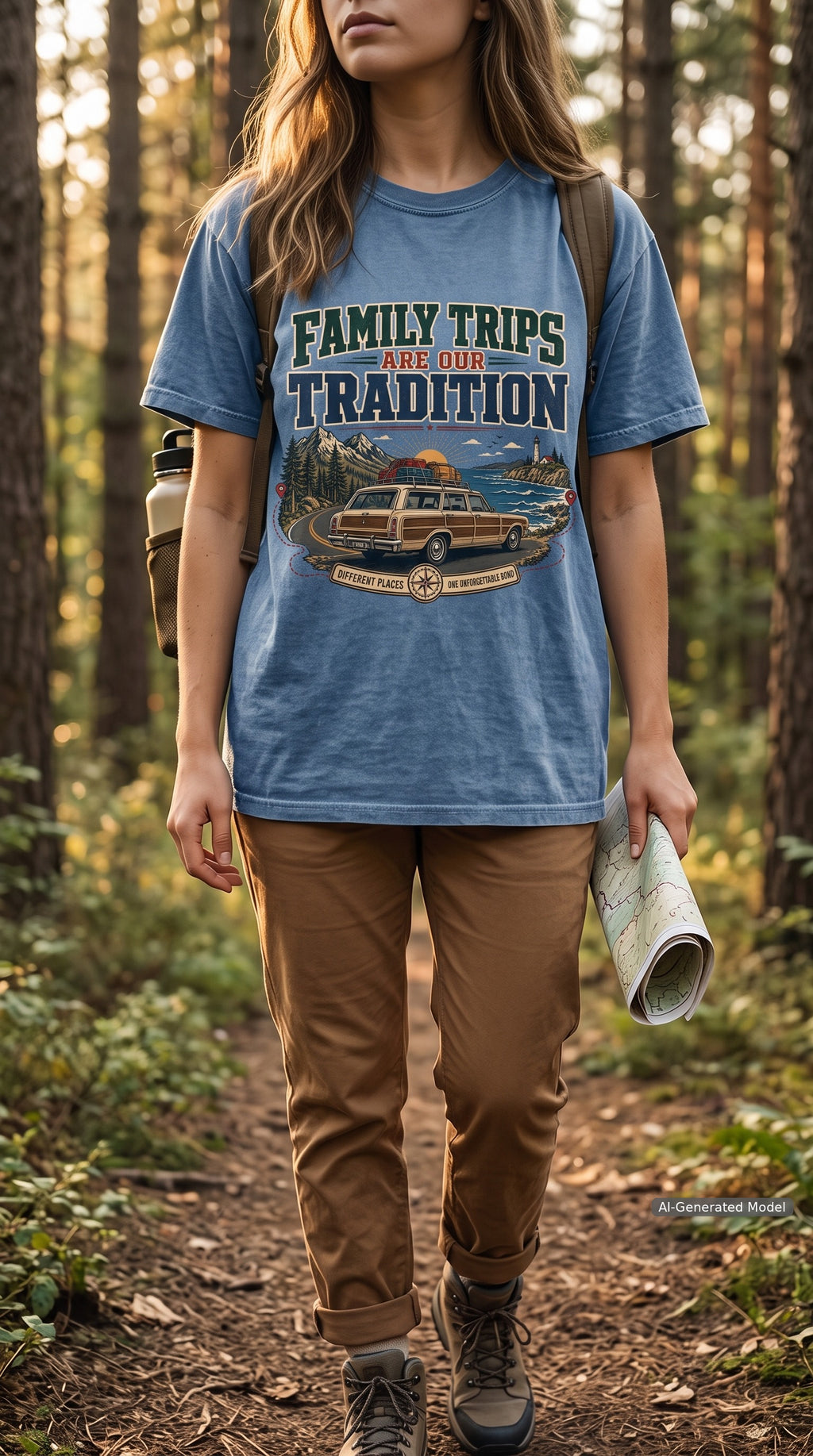 Family Trips Are Our Tradition Vacation Shirt – close-up product photo