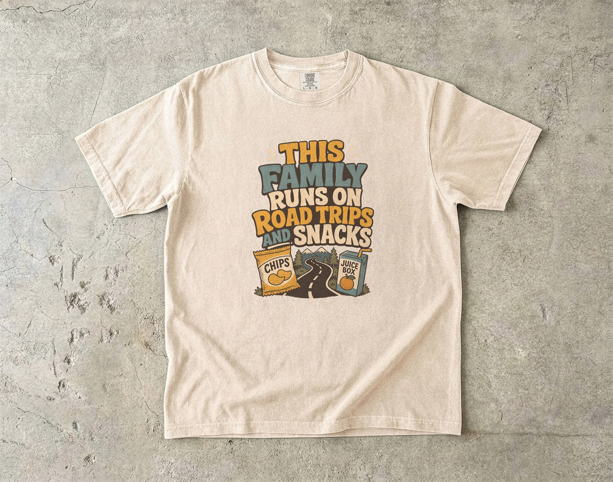 Road Trips and Snacks Family Travel Shirt