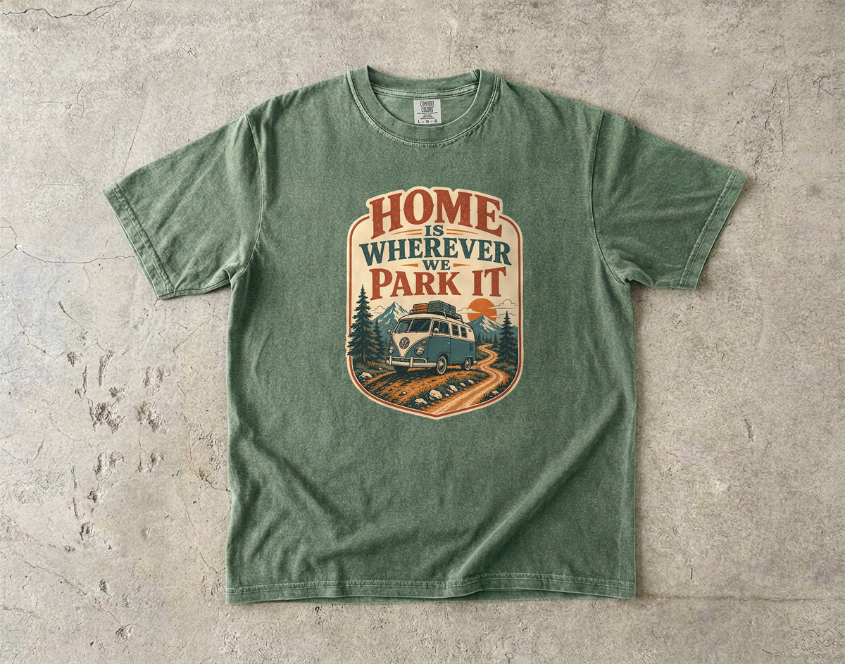Home Is Wherever We Park It Camper Van Shirt