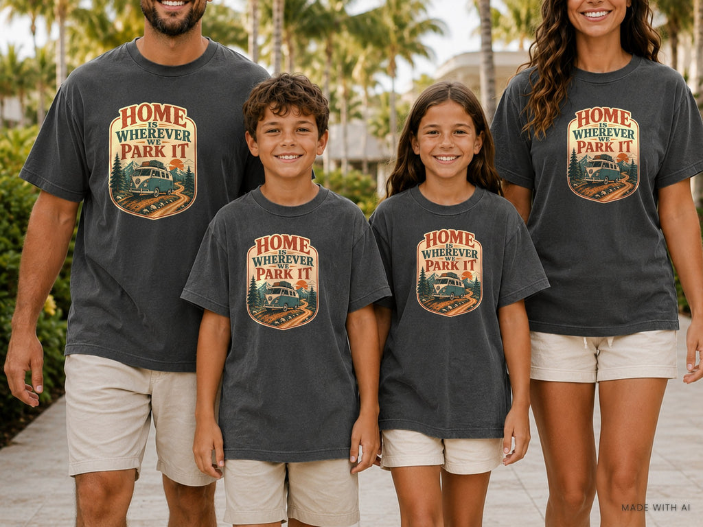 Home Is Wherever We Park It Camper Van Shirt