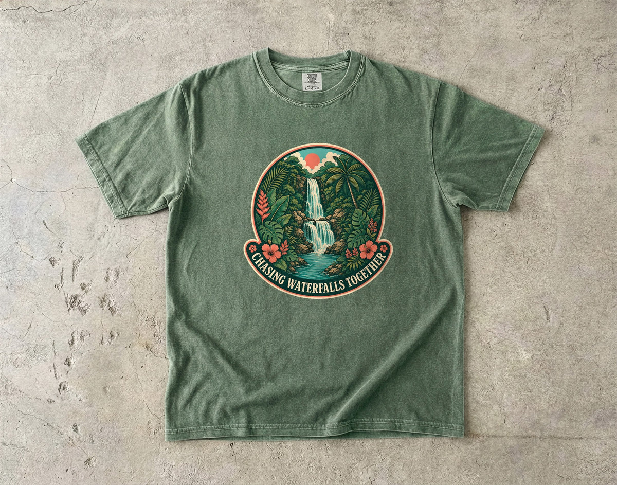 Chasing Waterfalls Together Adventure Shirt