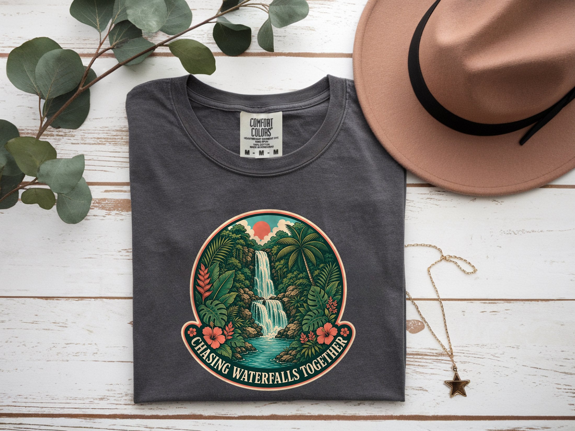 Chasing Waterfalls Together Adventure Shirt