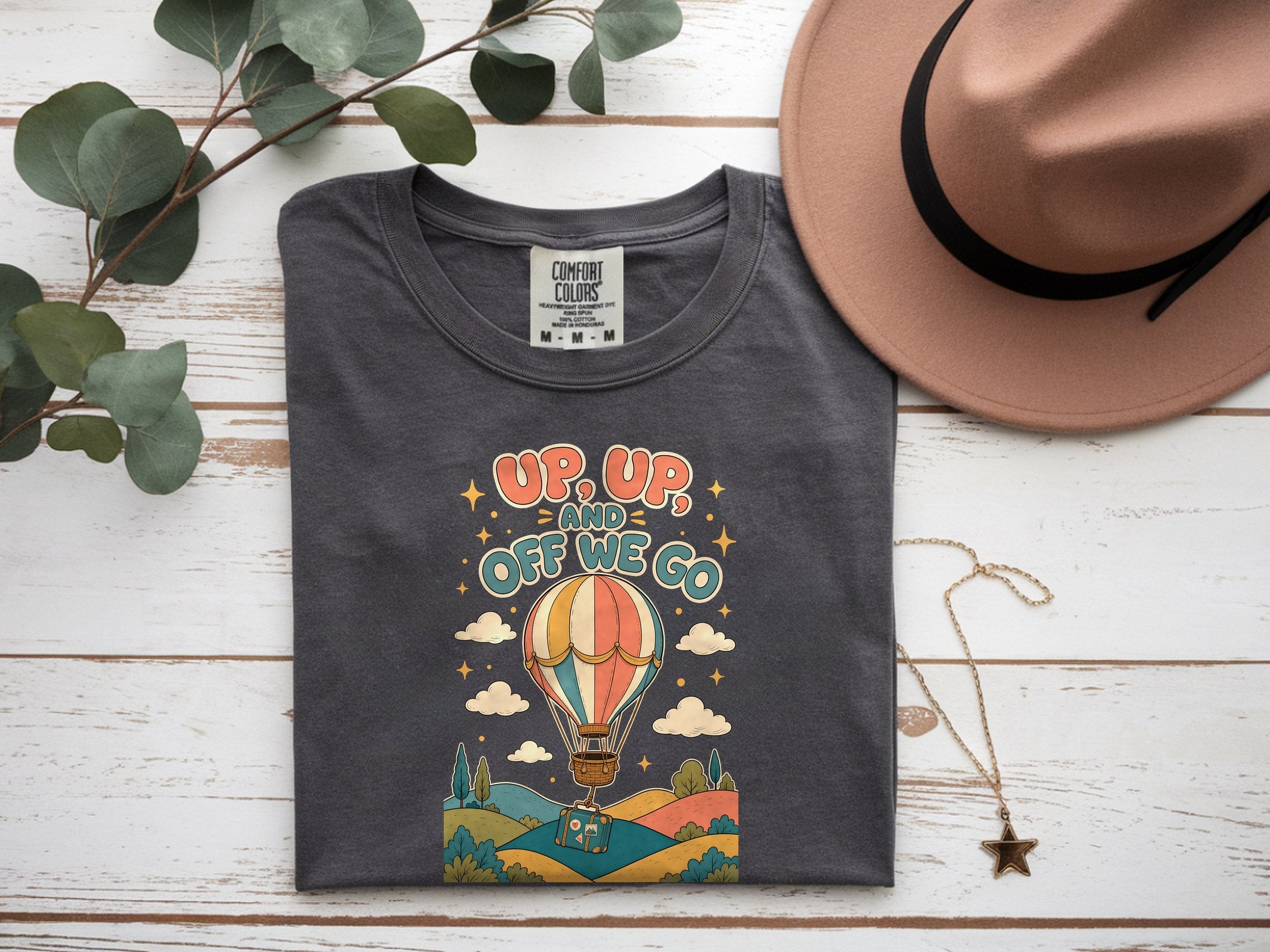 Up Up and Off We Go Hot Air Balloon Shirt