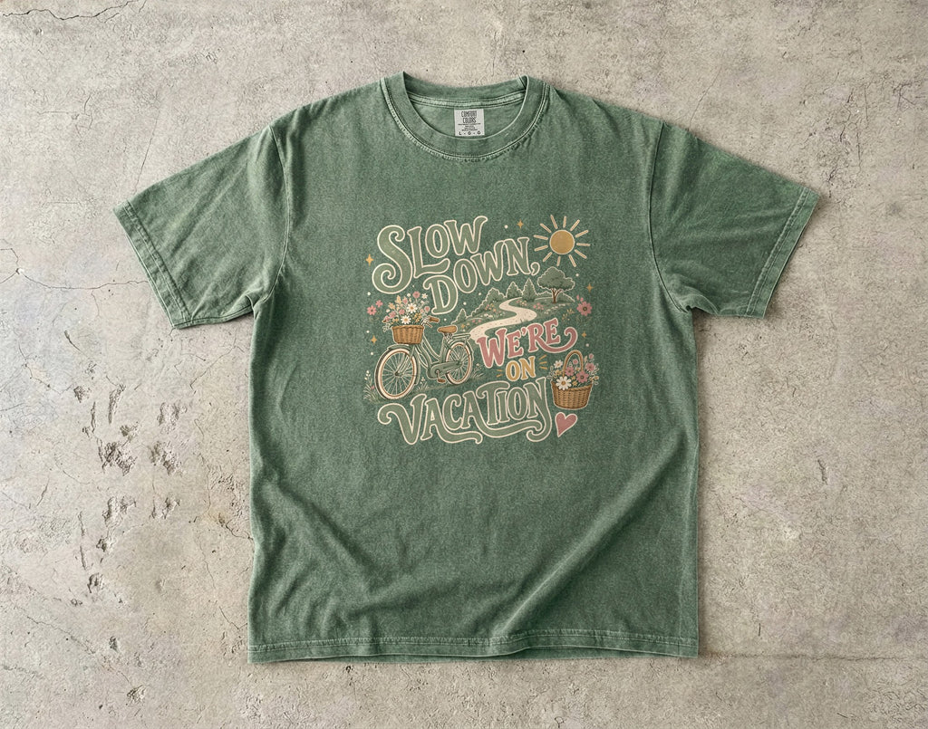 Slow Down We're on Vacation Travel Shirt
