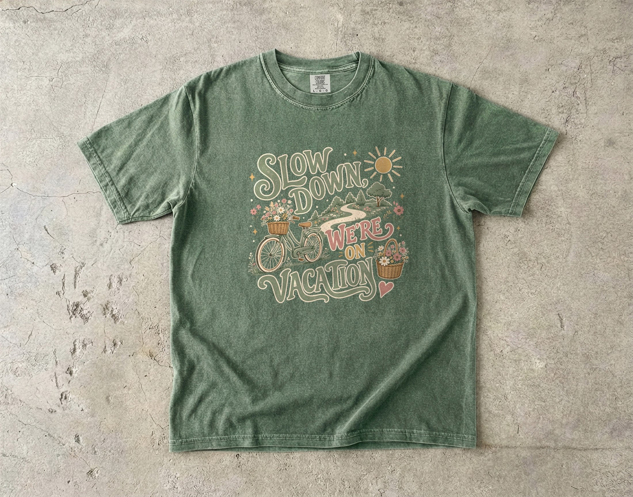 Slow Down We're on Vacation Travel Shirt