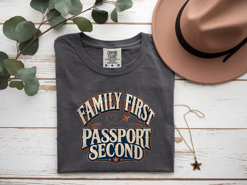 Family First Passport Second Travel Shirt