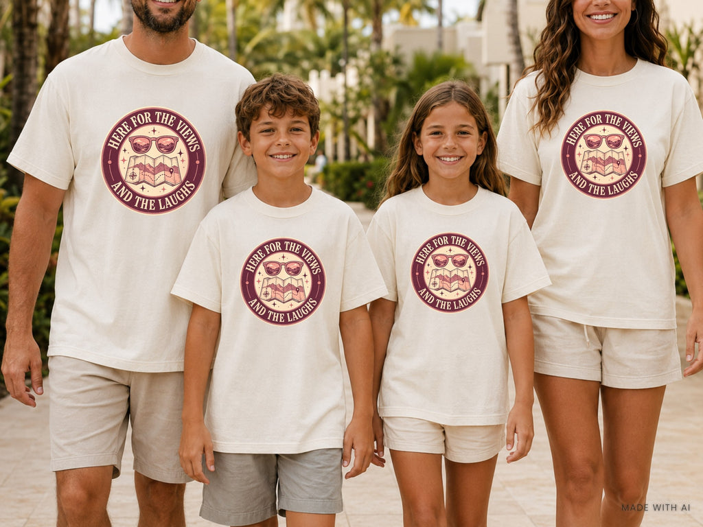 Here for the Views and the Laughs Travel Tee