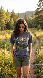 Our Annual Escape Lakeside Lodge Shirt – close-up product photo