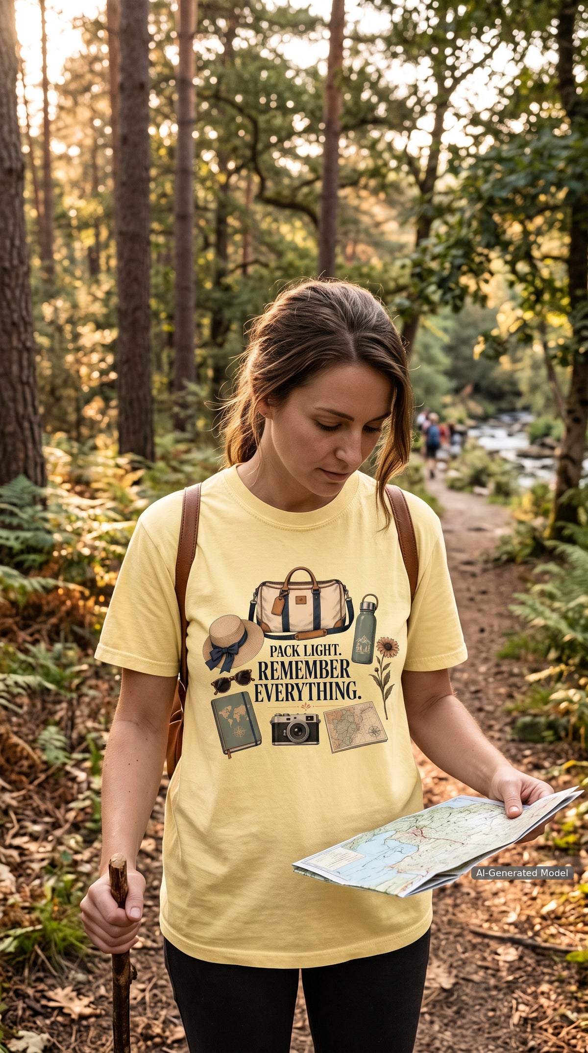 Pack Light Remember Everything Travel Planning Shirt – close-up product photo
